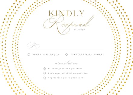 Forever rings - rsvp card