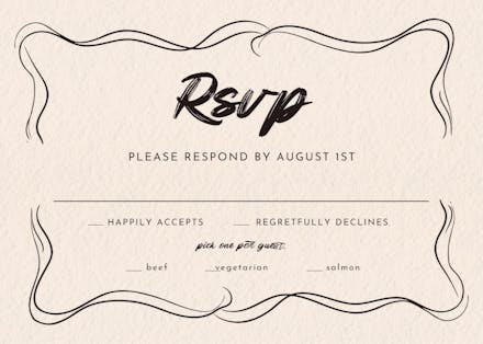 Framed in love - rsvp card