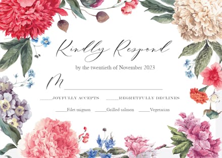 Garden Glory - RSVP card