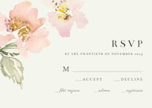 Garden roses - RSVP card