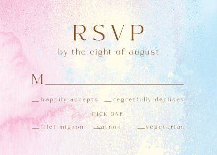 Gentle pastels - rsvp card