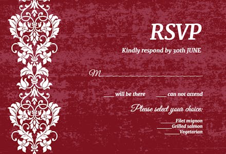 Glamor Lace - RSVP card