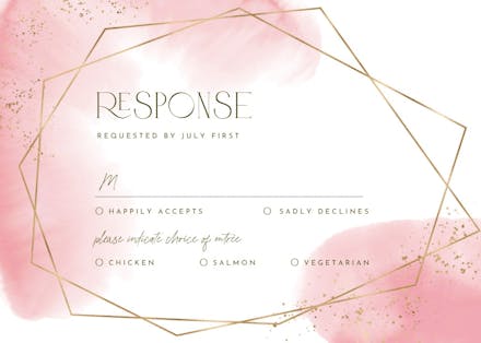 Gold polygon - rsvp card
