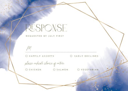 Gold polygon - rsvp card