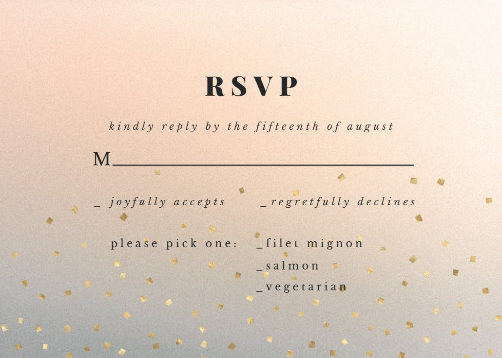 Gradient rsvp - rsvp card