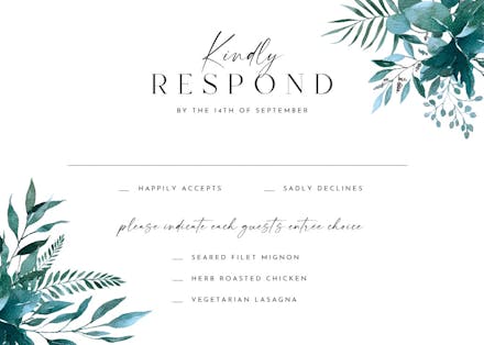 Greenery border - rsvp card