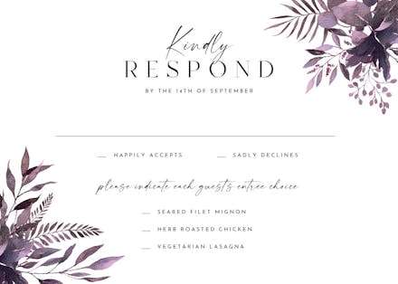 Greenery border - rsvp card