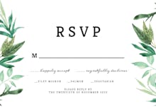 Greenery double photo - Wedding Invitation Template | Greetings Island