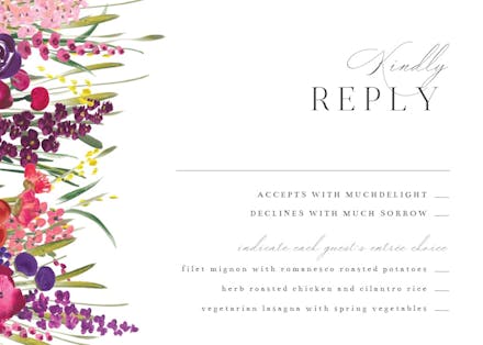 Wonderland Floral By Meghann Rader - RSVP card Template (Free ...