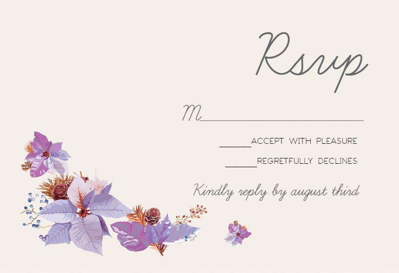 Happily ever after - rsvp card