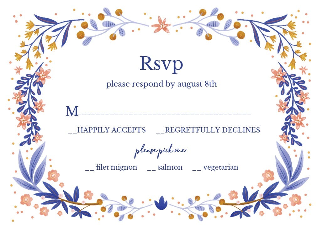 Heart connection - rsvp card