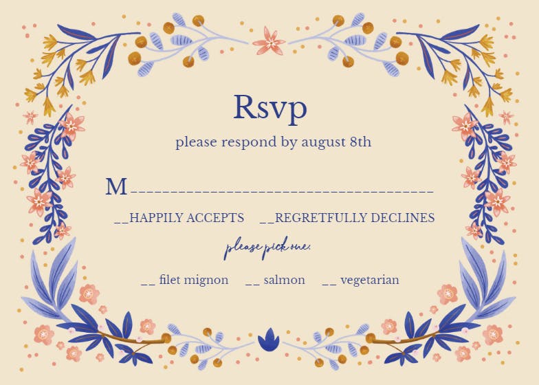 Heart connection - rsvp card