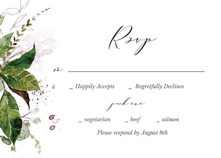 Hearts joined - rsvp card
