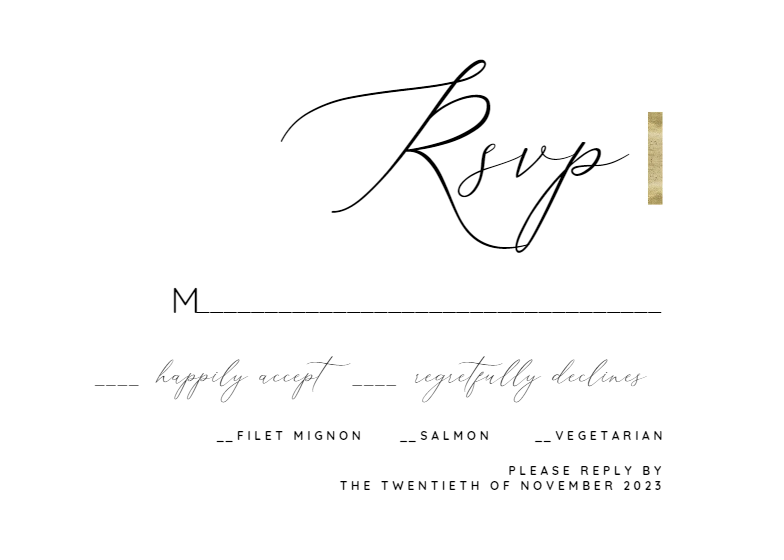 Hints Of Gold - Wedding Invitation Template (Free) | Greetings Island