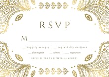 Indian floral paisley - rsvp card