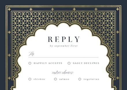 Indian gateway - rsvp card