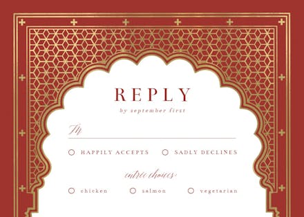 Indian gateway - rsvp card