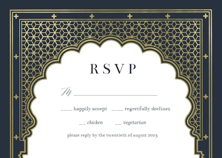 Indian gateway - RSVP card