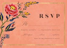Indian wild flower & frame - rsvp card