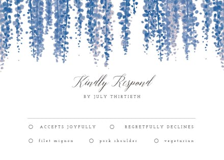 Ink leaves - rsvp card