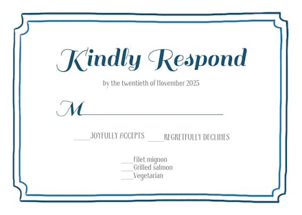 Inviting image - rsvp card