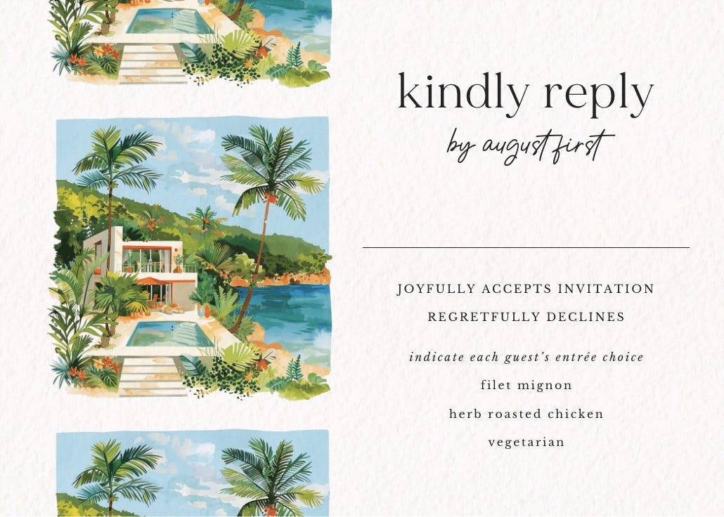 Island time - rsvp card