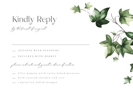 Ivy - rsvp card