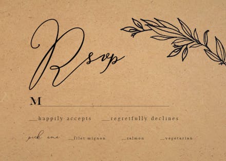 Kraft Branches - RSVP card