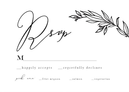 Kraft Branches - RSVP Card Template (Free) | Greetings Island