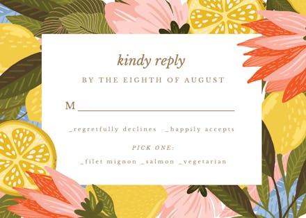 Lemon blossom - rsvp card