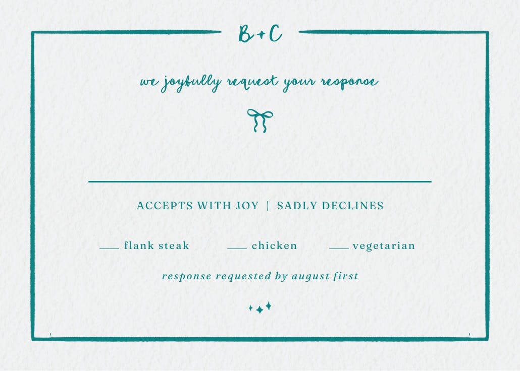 Magical minimalism - rsvp card