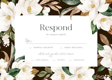 Magnolia - rsvp card
