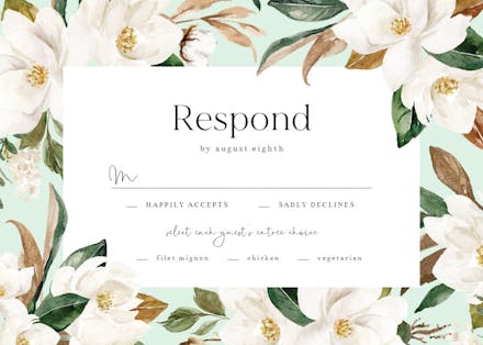 Magnolia - rsvp card