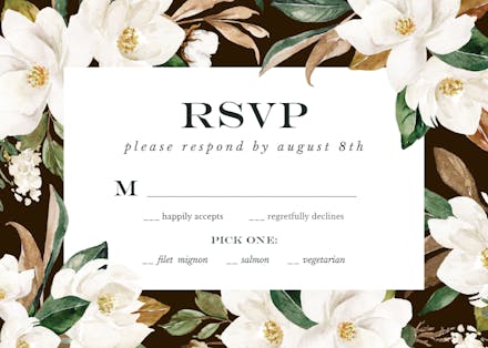 Magnolia - RSVP card