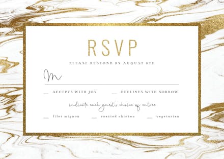 Marble - rsvp card