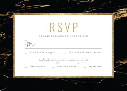 Marble - rsvp card
