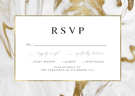 Marble frame - RSVP card