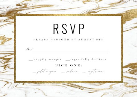 Marble - RSVP card