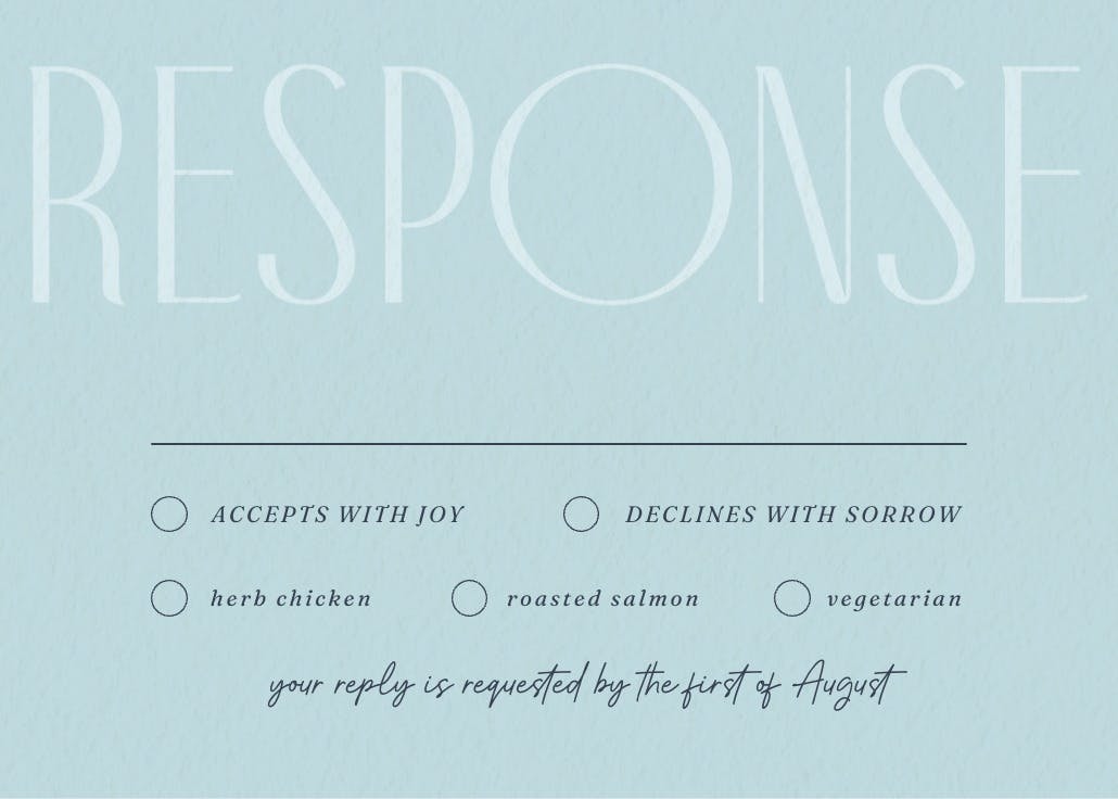 Married at last - rsvp card