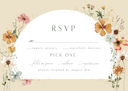 Meadow Arch - RSVP card