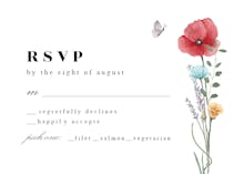 Meadow bouquet - rsvp card