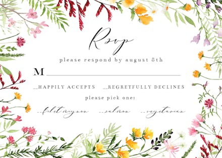 Meadow Flowers - RSVP card