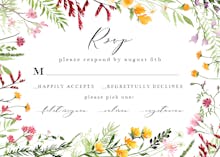 Meadow Flowers - RSVP card