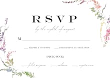 Meadow Watercolor Floral - RSVP card