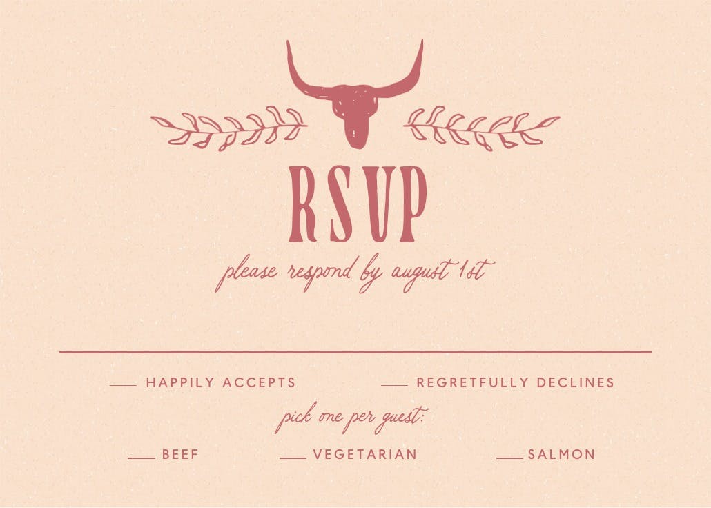 Mesa moonlight - rsvp card