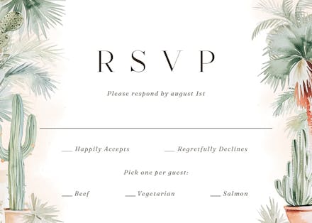 Mexican dream - rsvp card