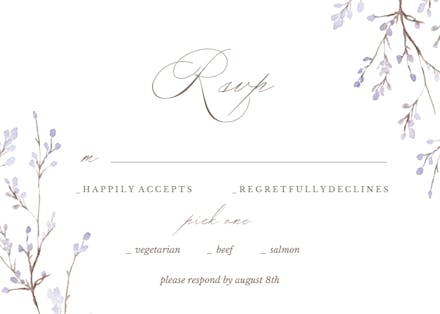 Minimalist peri - rsvp card