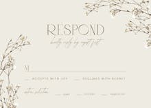 Minimalist winter watercolor florals - rsvp card