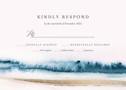 Modern fluid - rsvp card