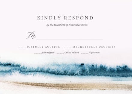 Modern Fluid - RSVP card